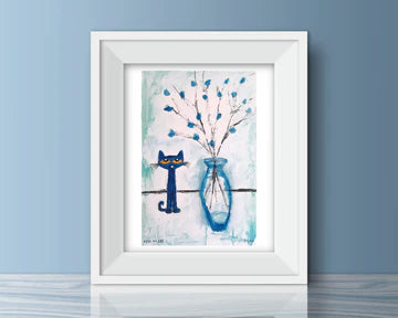 Blue Flowers, Blue Vase