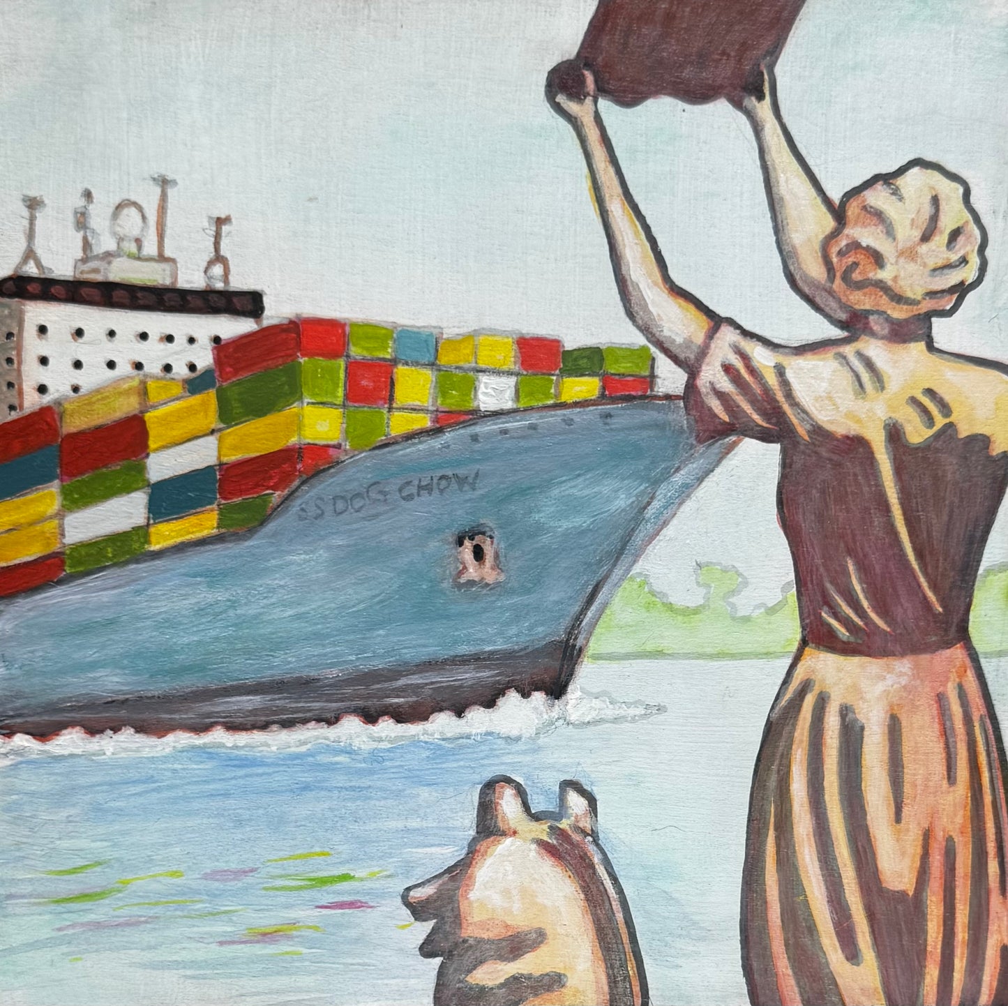 Waving Girl and Ship