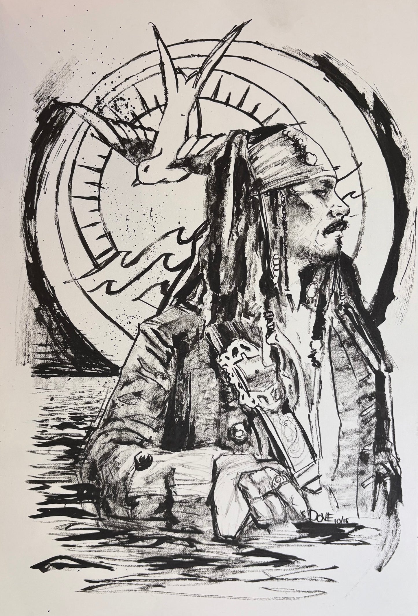 Jack Sparrow b&w 1