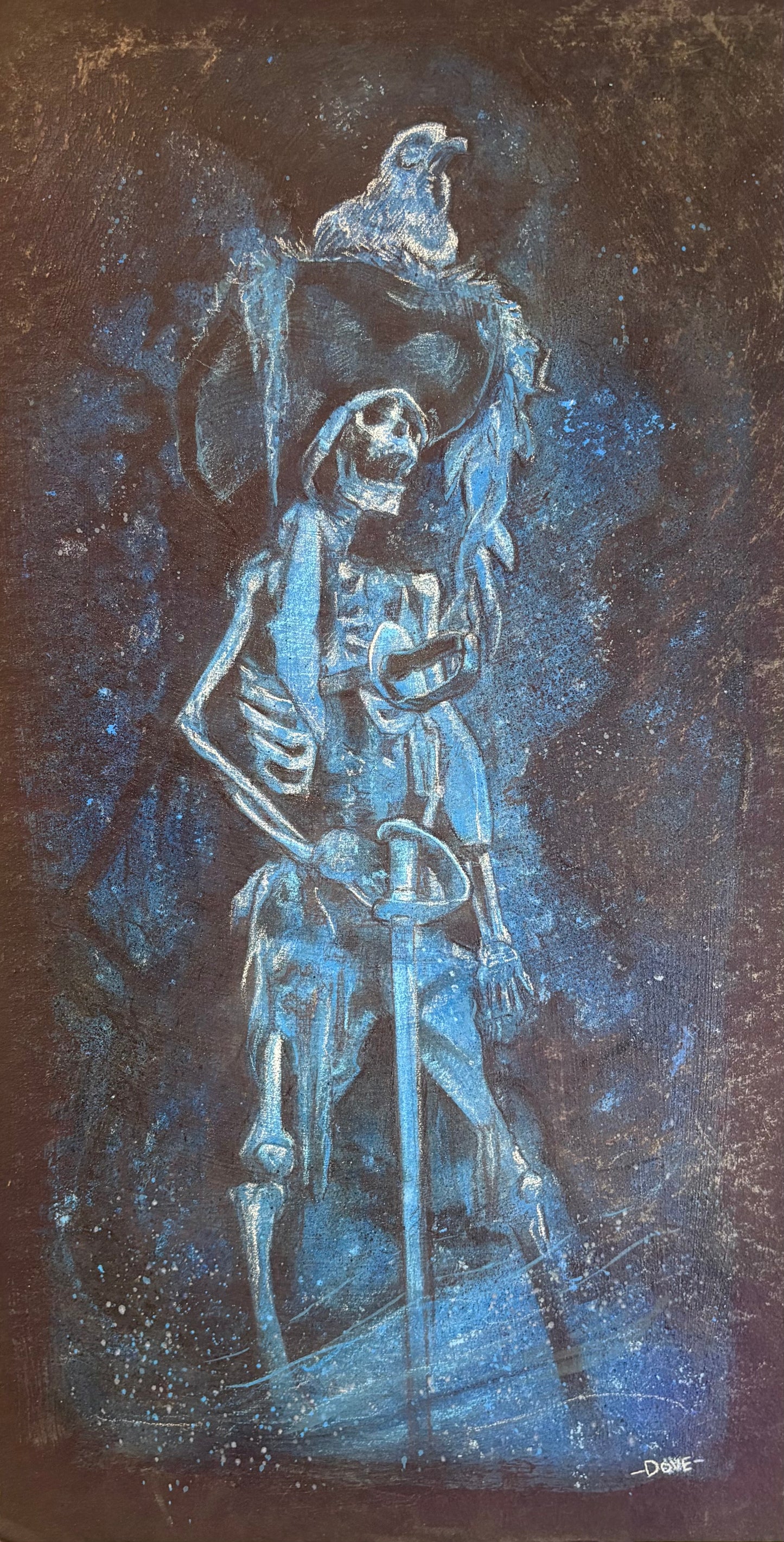 Black and Blue Pirate skeleton