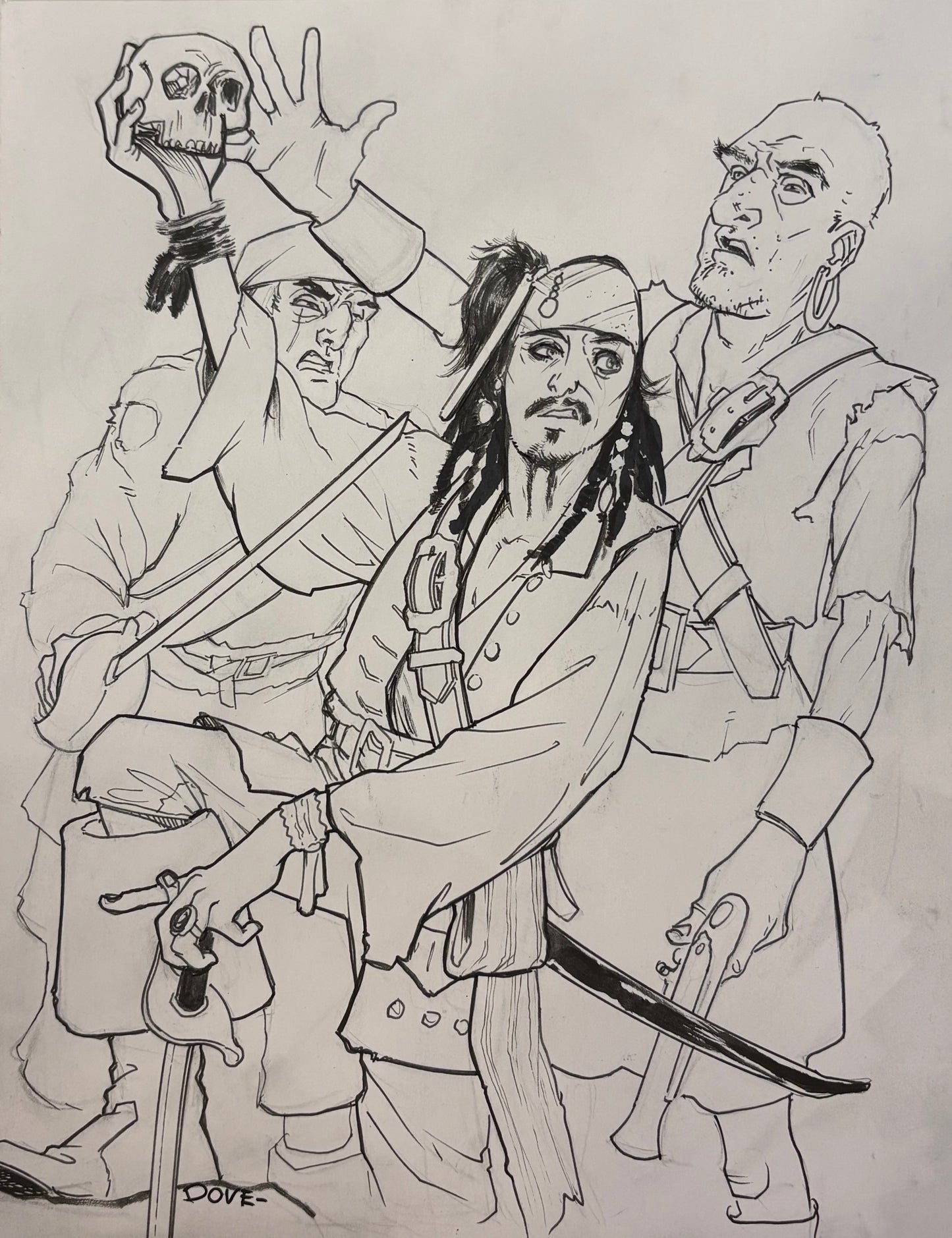 Sparrow Comic Sketch 2