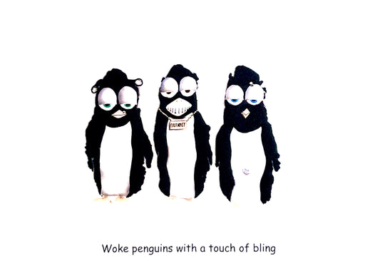 Woke Penguins With A Touch Of Bling