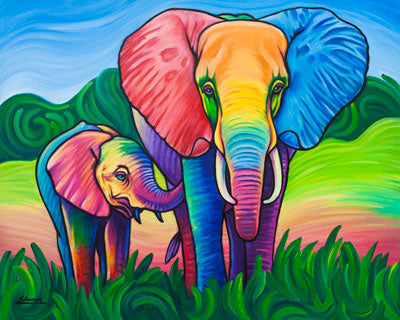 Rainbow Elephants