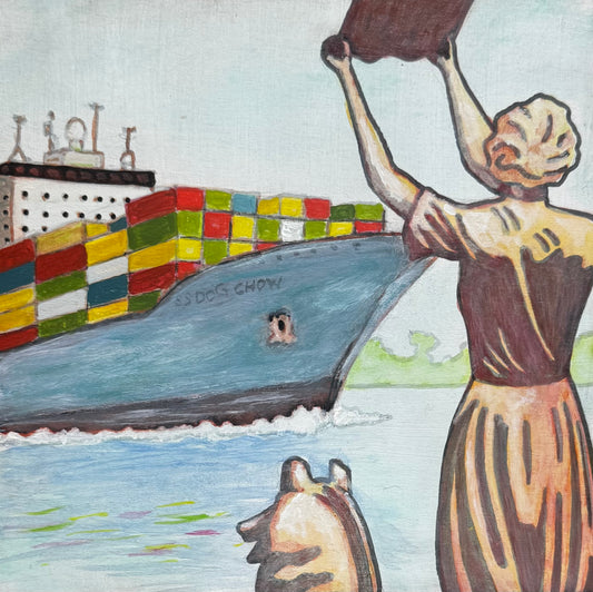 Waving Girl and Ship