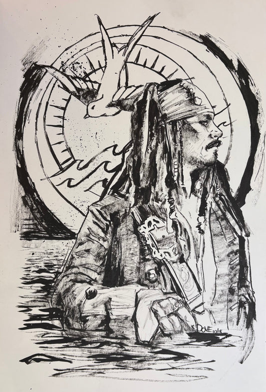 Jack Sparrow b&w 1