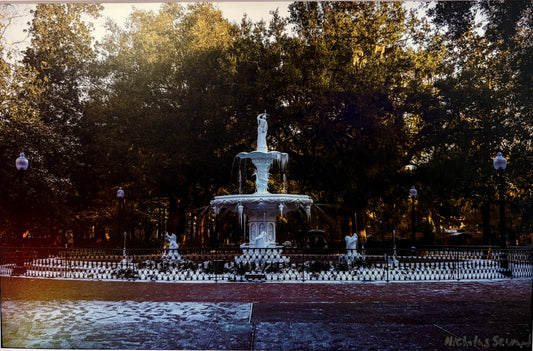 Frozen Forsyth Fountain- Park Avenue View