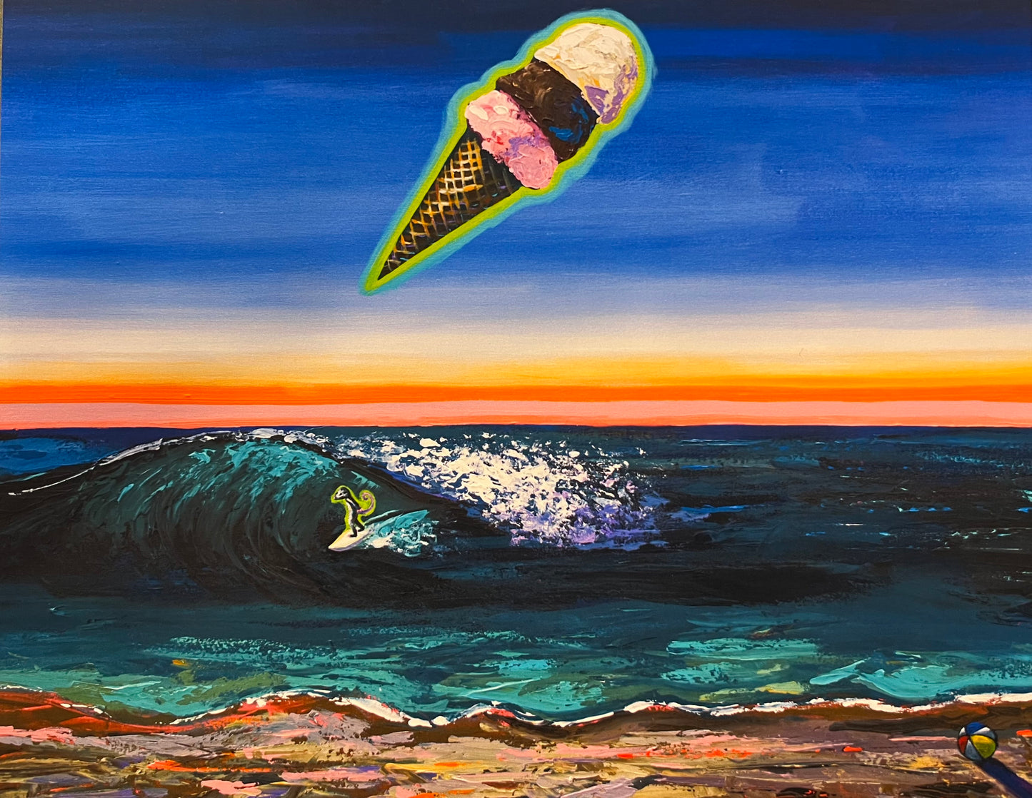 Ice Cream Cone Possum Surfin