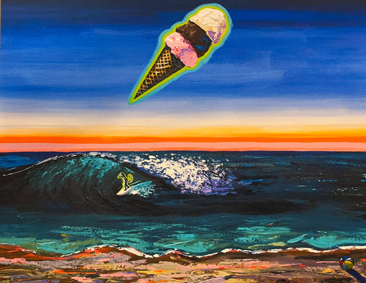 Ice Cream Cone Possum Surfin