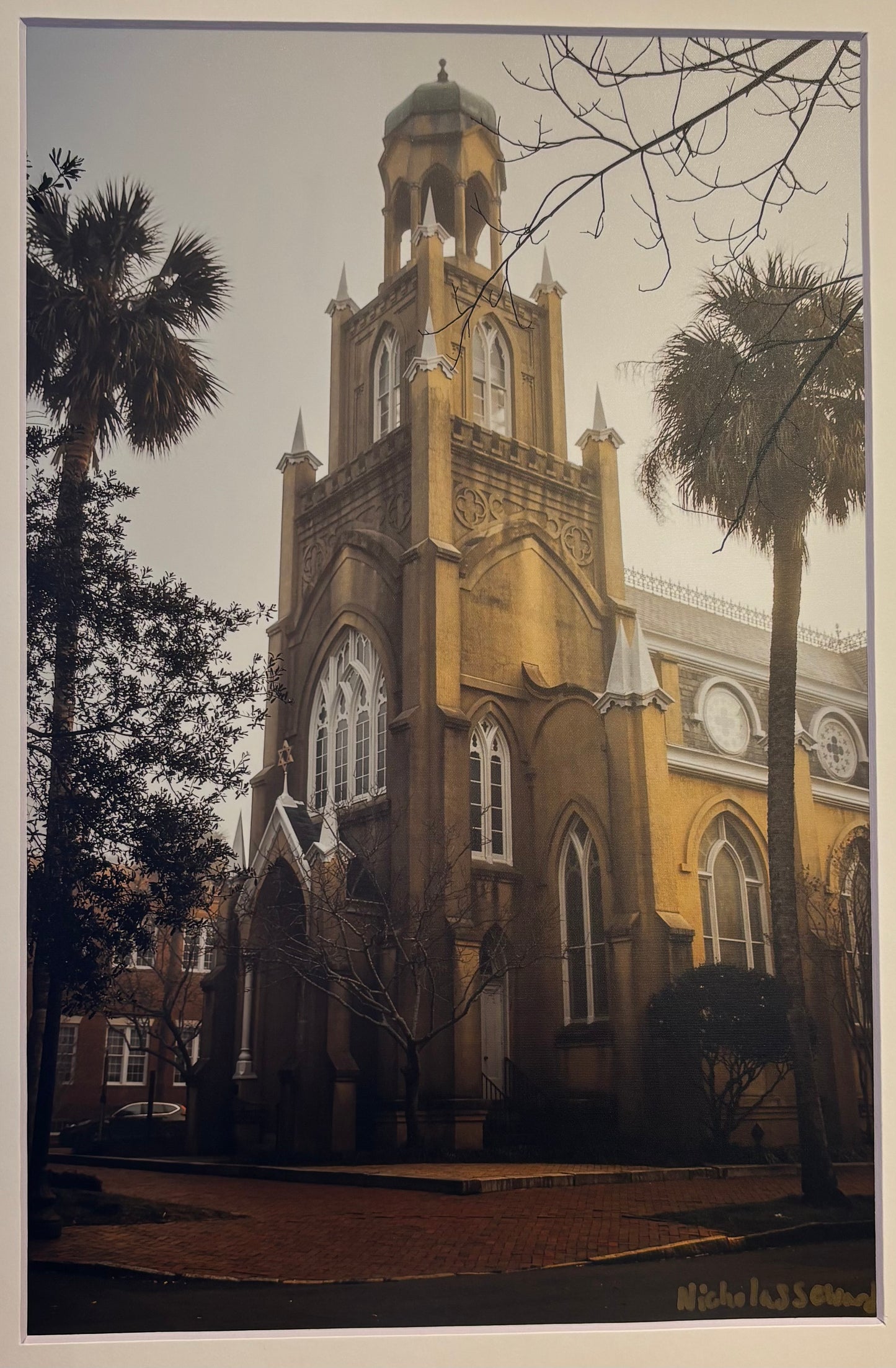Synagogue in a Golden Fog