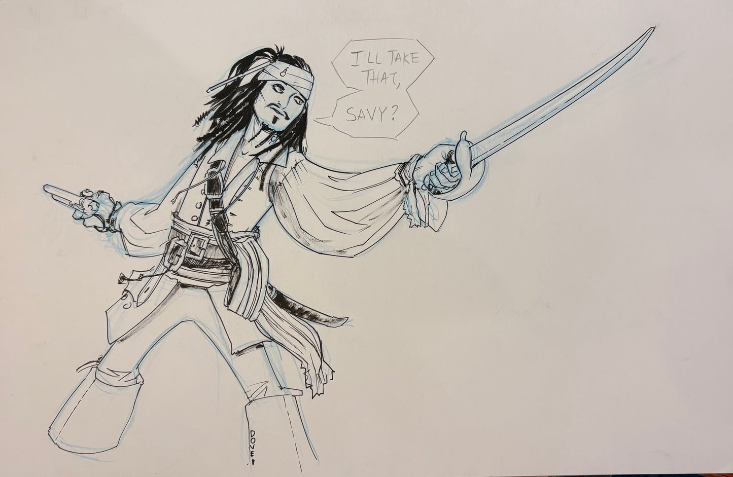 Sparrow Comic Sketch 6