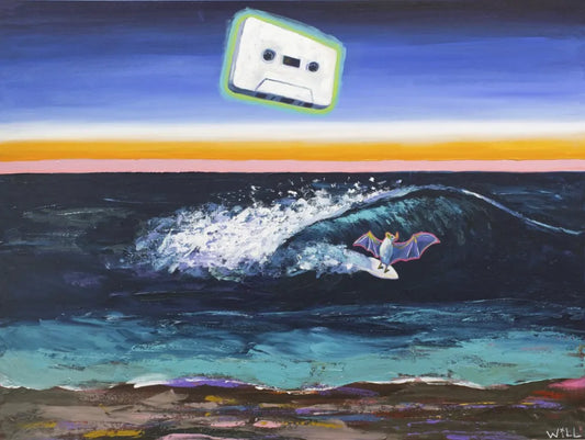 Cassette Tape Surfin Bat