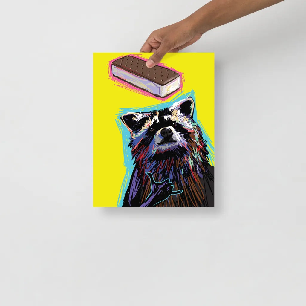Raccoon Ice Cream Sandwich