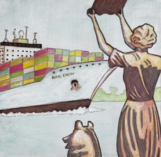 Waving Girl and Ship