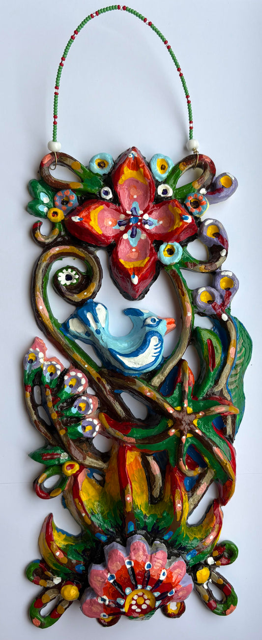 Wall Charm Panel Birds and Flowers 40